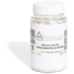 Décor sucré perle blanche et dorée Framboiselle^Gifi New