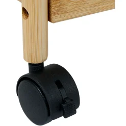 Desserte 3 niveaux à roulettes bambou et MDF 51,5x22,5xH71cm^Gifi