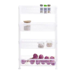 Desserte 4 niveaux plastique transparent 50x19,5xH82cm^Gifi Hot