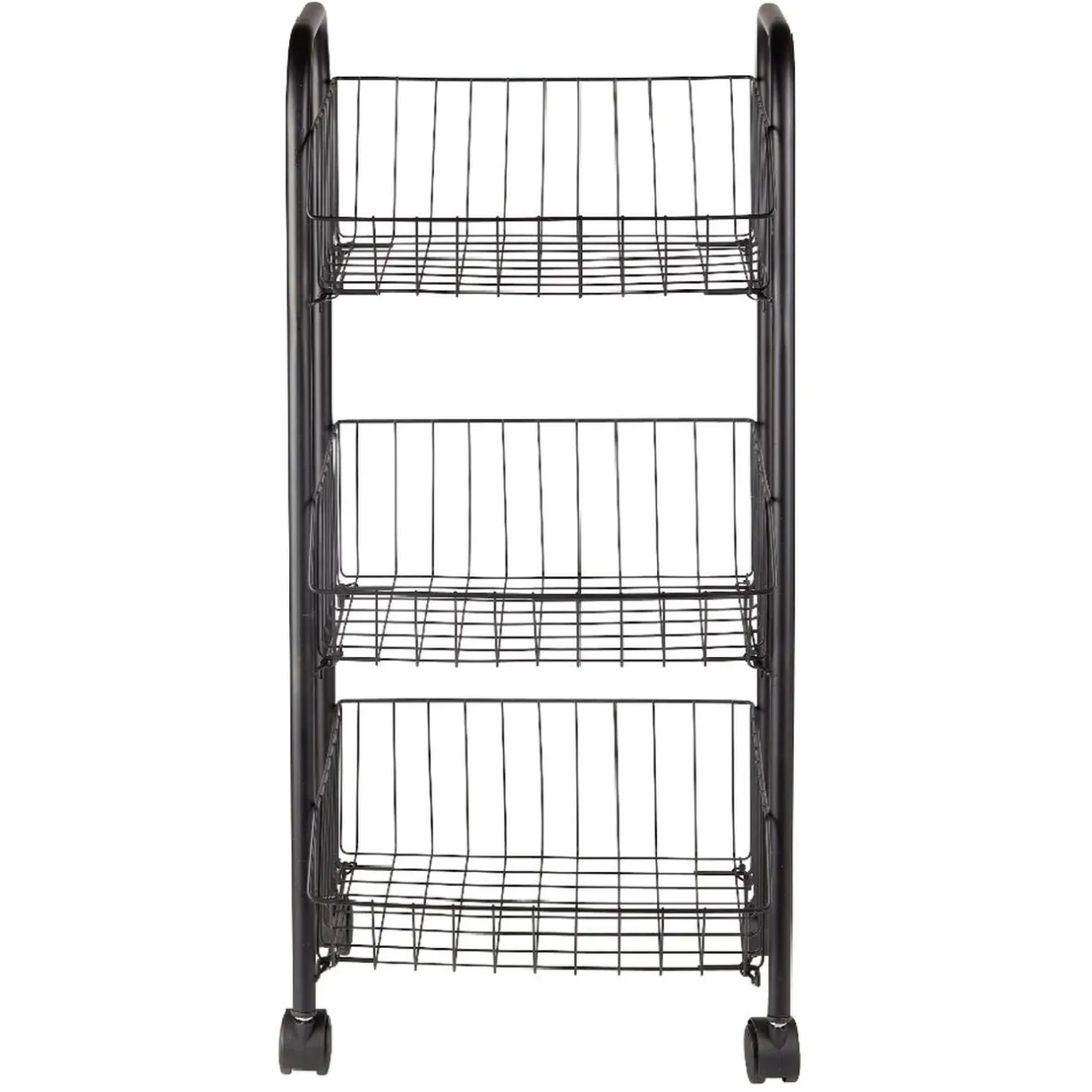 Desserte à roulettes 3 niveaux métal noir^Gifi Outlet