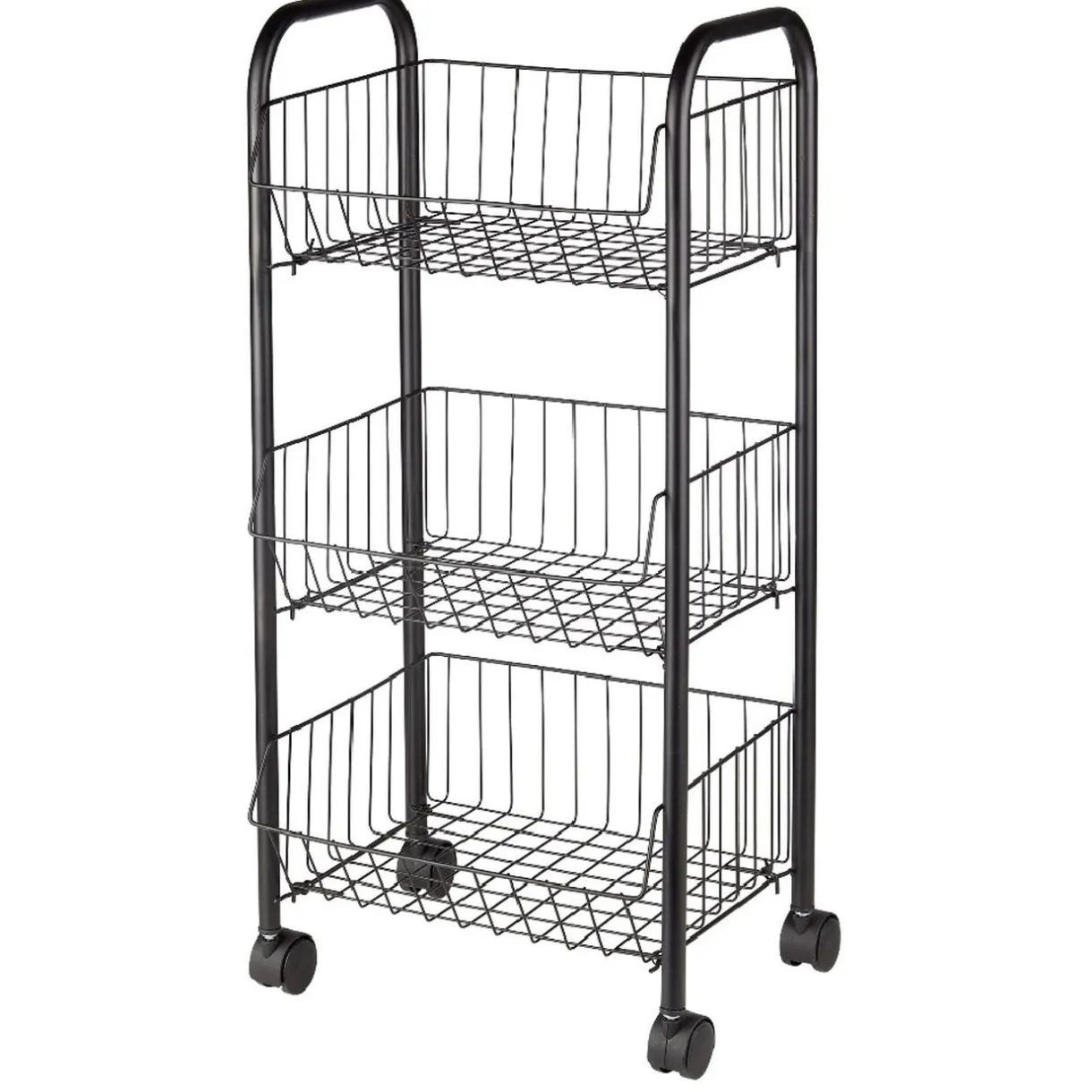 Desserte à roulettes 3 niveaux métal noir^Gifi Outlet