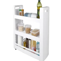 Entretien Du Linge|Gifi Desserte à roulettes blanche