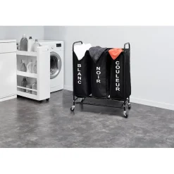 Entretien Du Linge|Gifi Desserte à roulettes blanche