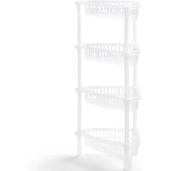 Desserte d'angle 4 niveaux plastique transparent 38x33xH82cm^Gifi