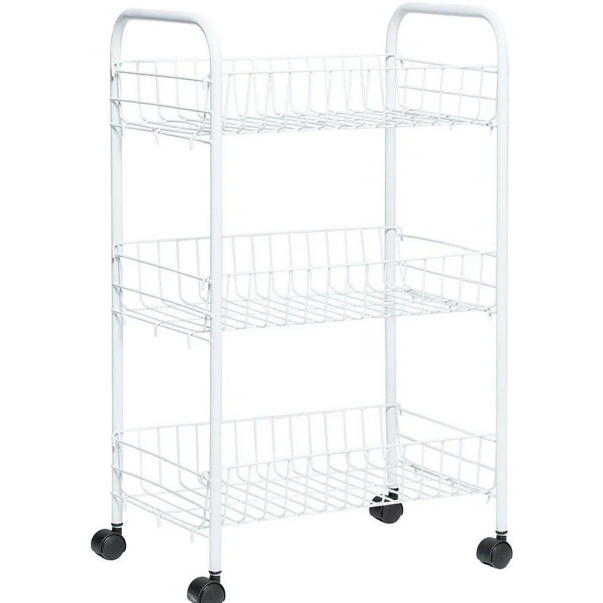 Desserte de cuisine 3 niveaux blanc^Gifi Discount