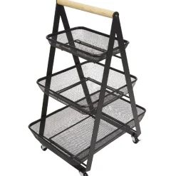 Desserte de cuisine 3 paniers métal noir^Gifi Best