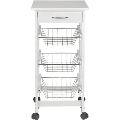 Desserte de cuisine mdf métal blanc gris^Gifi Online