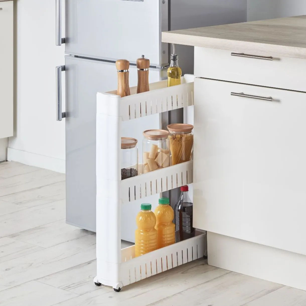 Desserte de cuisine étroite à 3 niveaux^Gifi Clearance