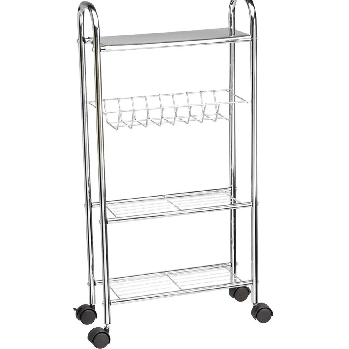 Gifi Desserte de salle de bains 4 niveaux métal gris