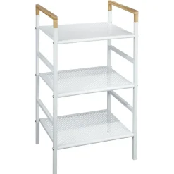 Gifi Desserte de salle de bains 3 niveaux métal blanc
