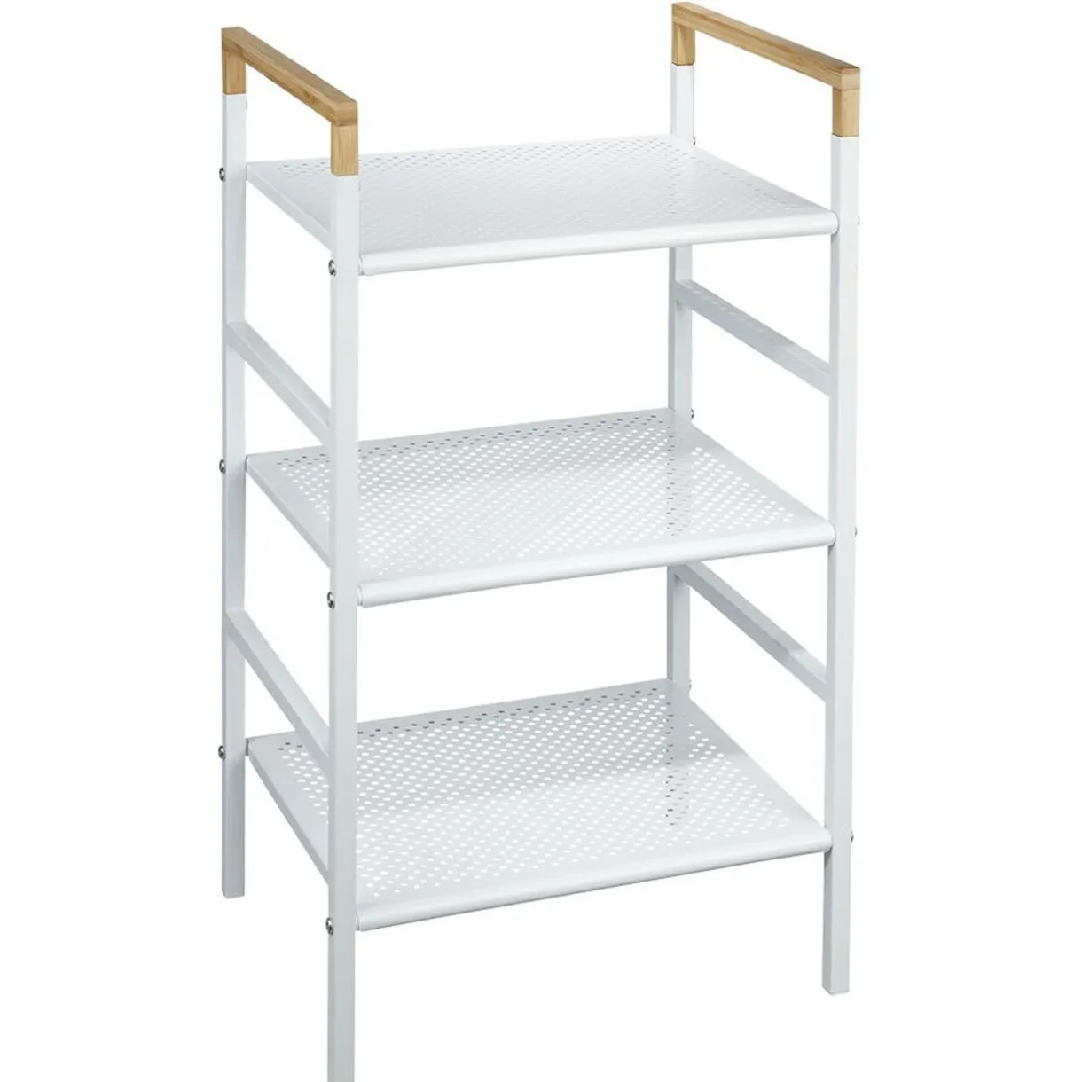 Gifi Desserte de salle de bains 3 niveaux métal blanc