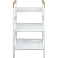 Gifi Desserte de salle de bains 3 niveaux métal blanc