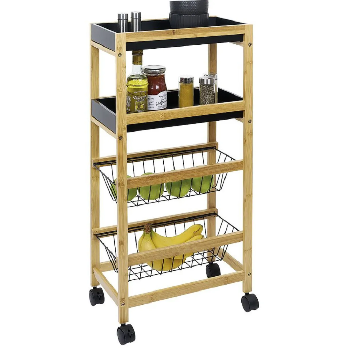 Desserte en bambou 4 niveaux^Gifi Best