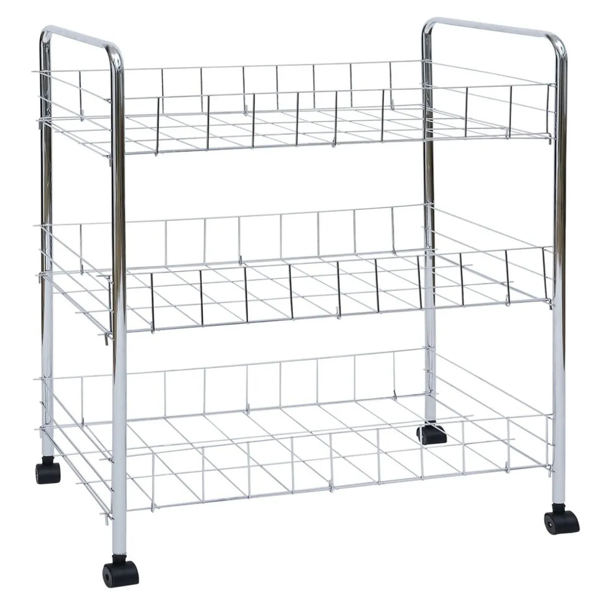 Desserte en métal 3 niveaux - 35,5xH66,5x26cm^Gifi Online