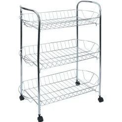 Desserte en métal gris 3 niveaux - L.51xl.26,5xH.57cm^Gifi Clearance