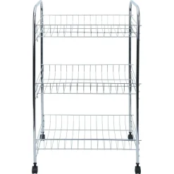 Desserte en métal gris 3 niveaux - L.41xl.26,5xH.61,5cm^Gifi Hot