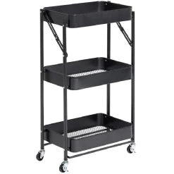 Desserte multi-usage pliable métal noir^Gifi Best