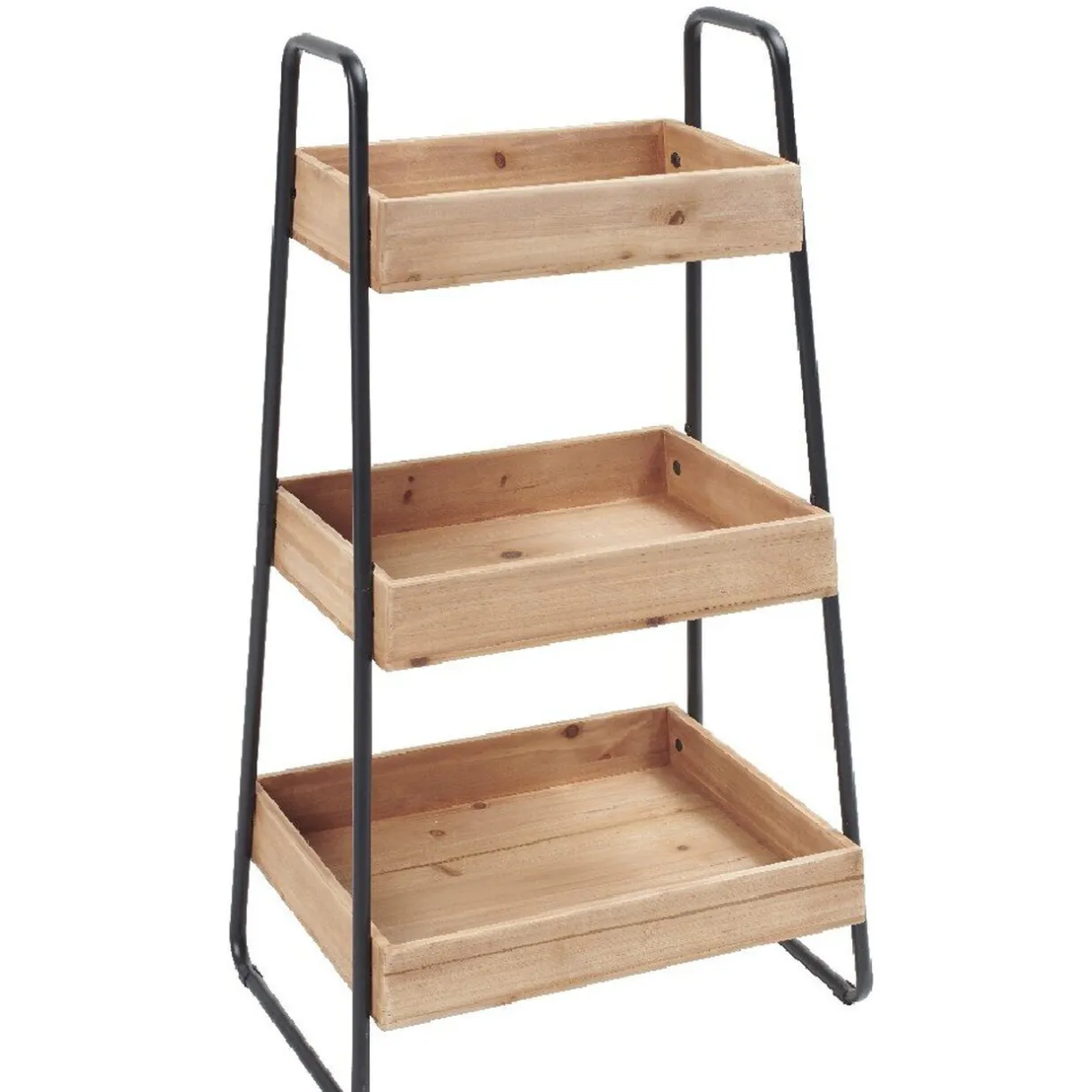 Desserte vintage 3 niveaux noir naturel^Gifi Best