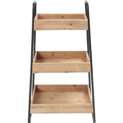 Desserte vintage 3 niveaux noir naturel^Gifi Best