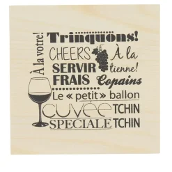 Dessous de verre bois x8 avec boîte de rangement^Gifi Clearance