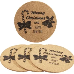 Dessous de verre liège design Noël inscription Merry Christmas x4^Gifi Hot
