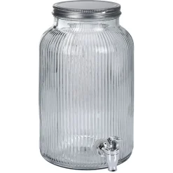 Distributeur à boisson en verre strié 5,5L^Gifi Outlet