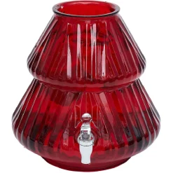 Distributeur à boisson en verre forme sapin rouge 8L^Gifi Clearance