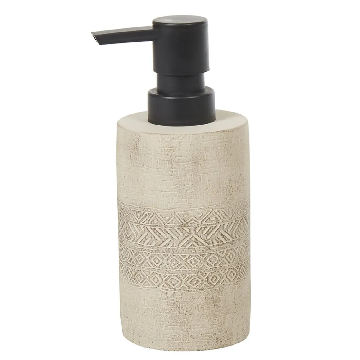 Gifi Distributeur à savon ciment gravé beige