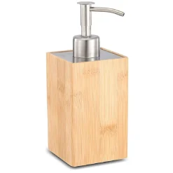 Outlet Gifi Distributeur à savon en bambou naturel