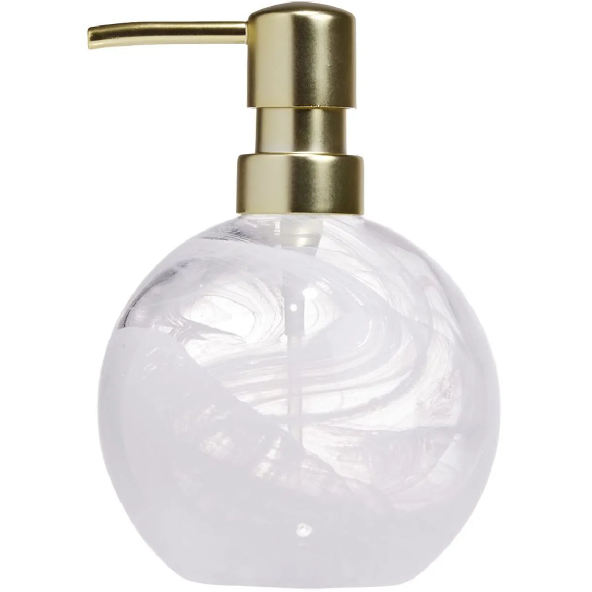 Online Gifi Distributeur à savon en verre transparent et blanc Sunflow Ø10xH15,7cm