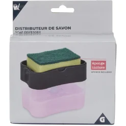 Best Gifi Distributeur à savon liquide vaisselle 385 ml et éponge