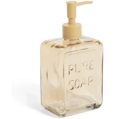New Gifi Distributeur à savon 500ml inscription Pure Soap en verre 4 coloris