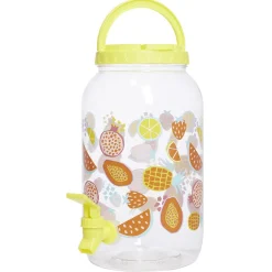 Distributeur de boisson en plastique avec robinet et 4 gobelets^Gifi Hot