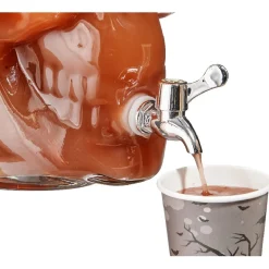 Distributeur de boisson tête de mort en verre^Gifi Hot