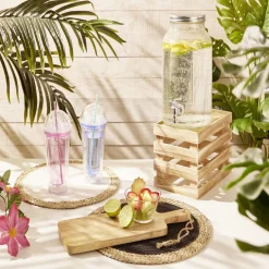 Distributeur de boisson verre couvercle métal 5.5 L^Gifi Online