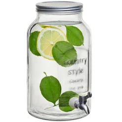 Distributeur de boisson verre couvercle métal 5.5 L^Gifi Online