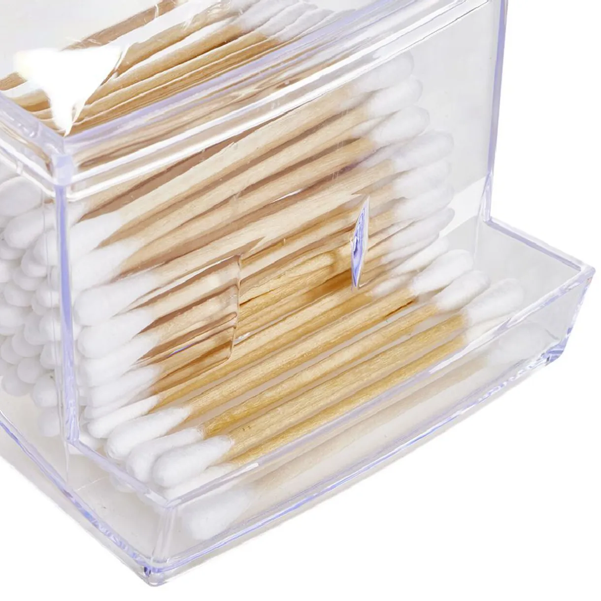 Best Gifi Distributeur de coton-tiges transparent