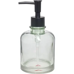 Gifi Distributeur de savon en verre transparent vert Ø8xH17cm
