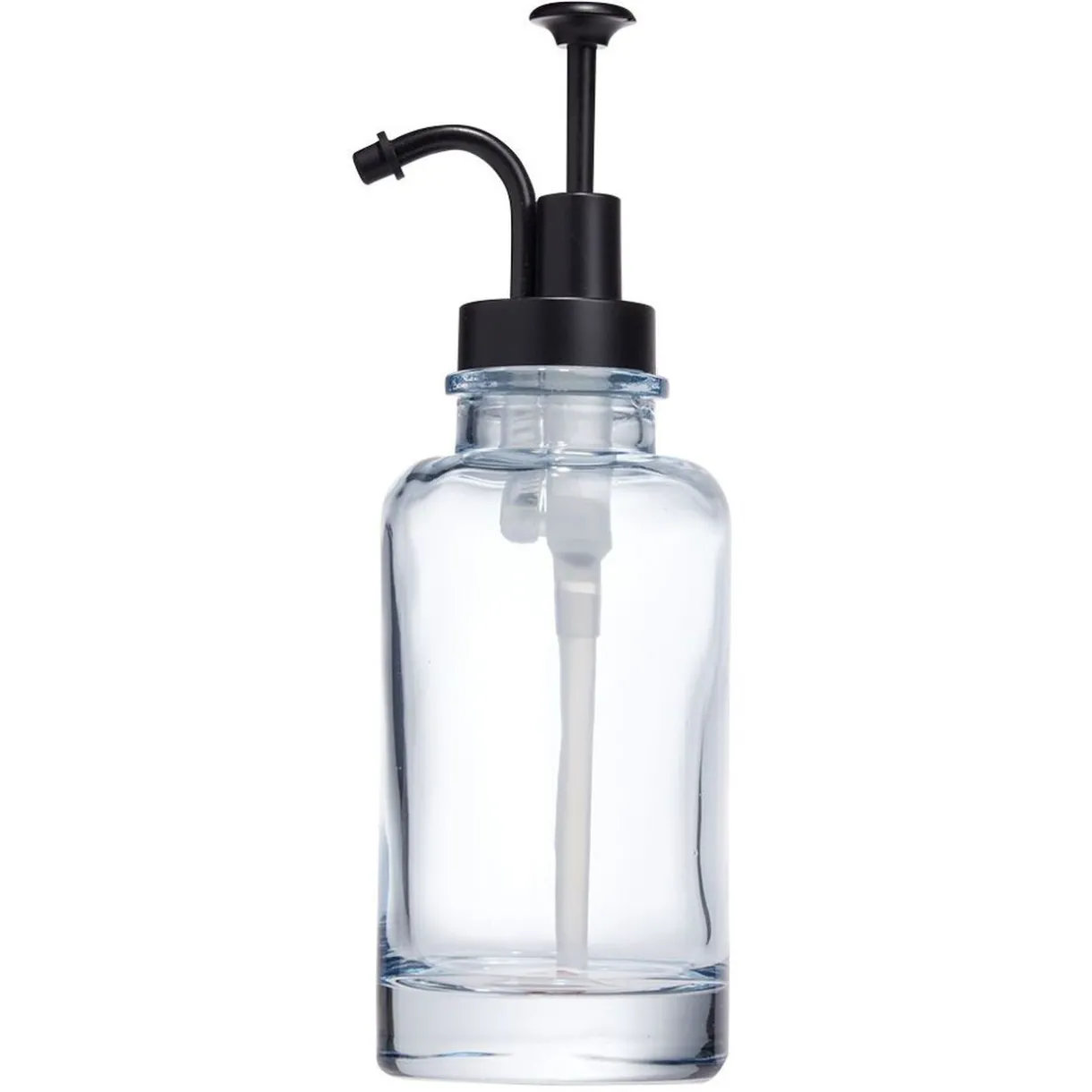 Discount Gifi Distributeur de savon en verre transparent bleu Ø7xH21cm