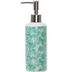 Gifi Distributeur de savon Jungle imprimé tropical feuillage vert