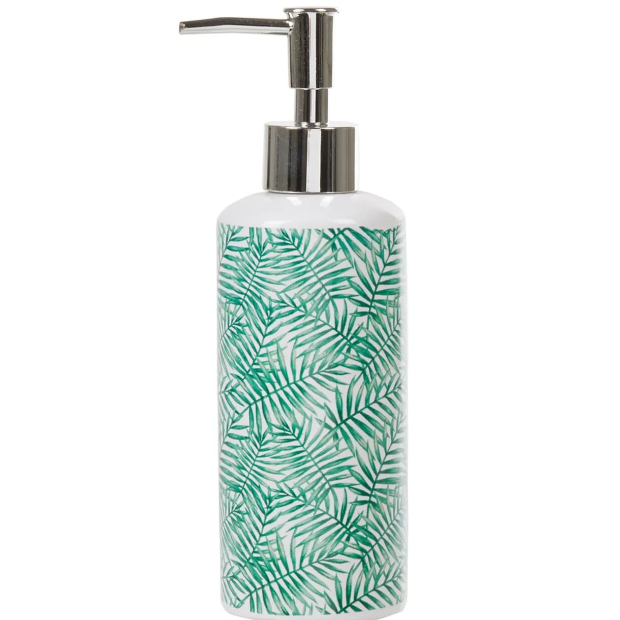 Gifi Distributeur de savon Jungle imprimé tropical feuillage vert