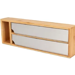 Dérouleur double en bambou avec porte-épice x1^Gifi Hot