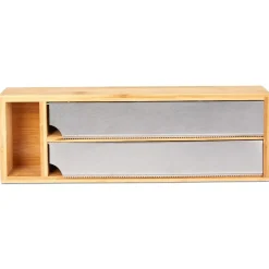 Dérouleur double en bambou avec porte-épice x1^Gifi Hot