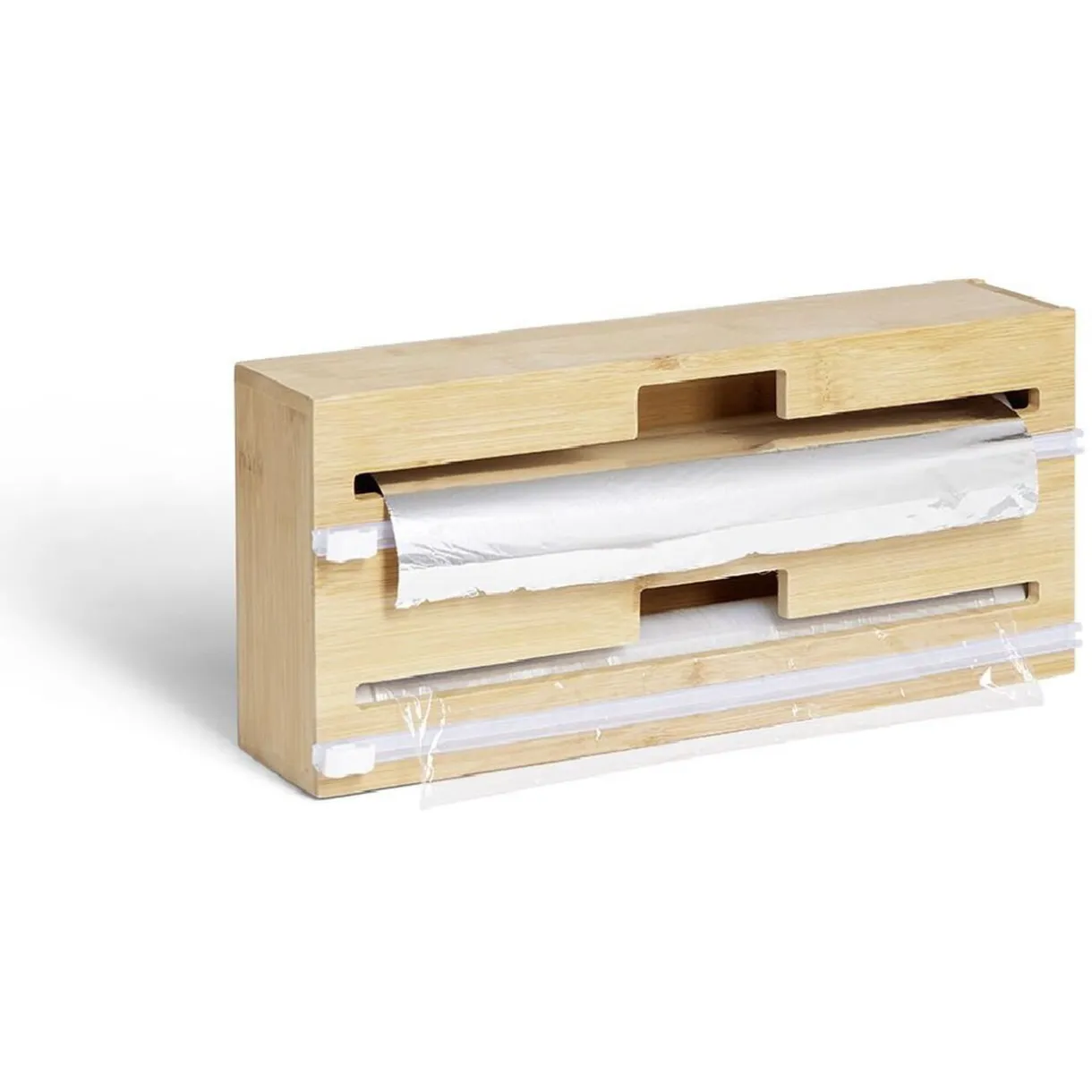 Dérouleur film alimentaire double en bambou^Gifi Sale