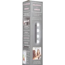 Outlet Gifi Eclairage 4 ampoules à ventouses pour miroir