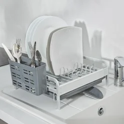 Egouttoir à vaisselle extensible gris et blanc^Gifi Best