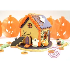 Emporte pièces maison hantée Halloween chauve souris x4^Gifi Outlet