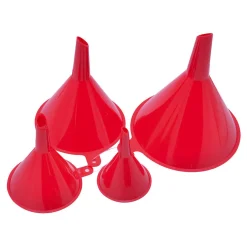 Entonnoir en plastique rouge - Lot de 4^Gifi