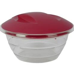 Essoreuse à salade 4 en 1 transparente et rouge^Gifi Clearance