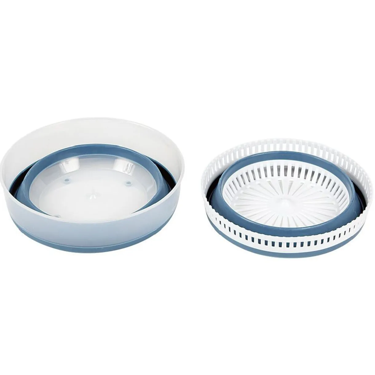 Essoreuse à salade rétractable 3,5 L bleu et blanc^Gifi Best